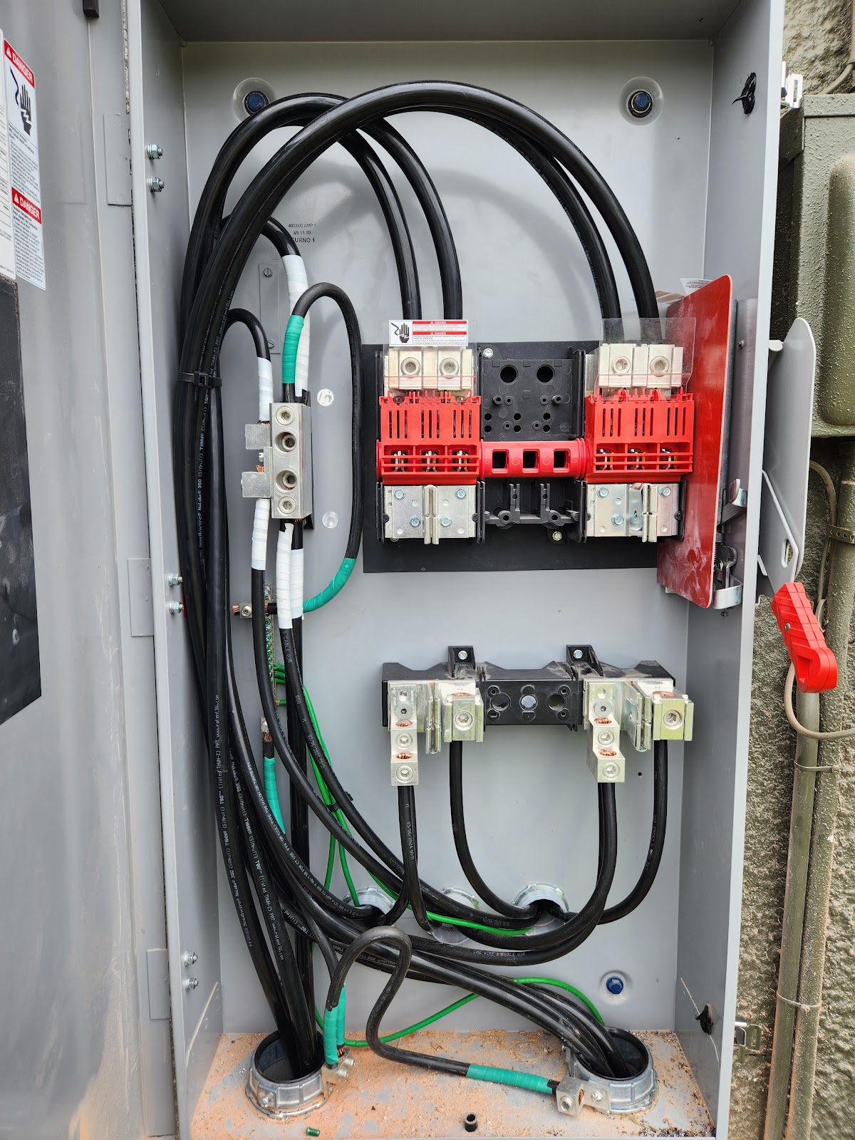 Organized electrical panel interior
