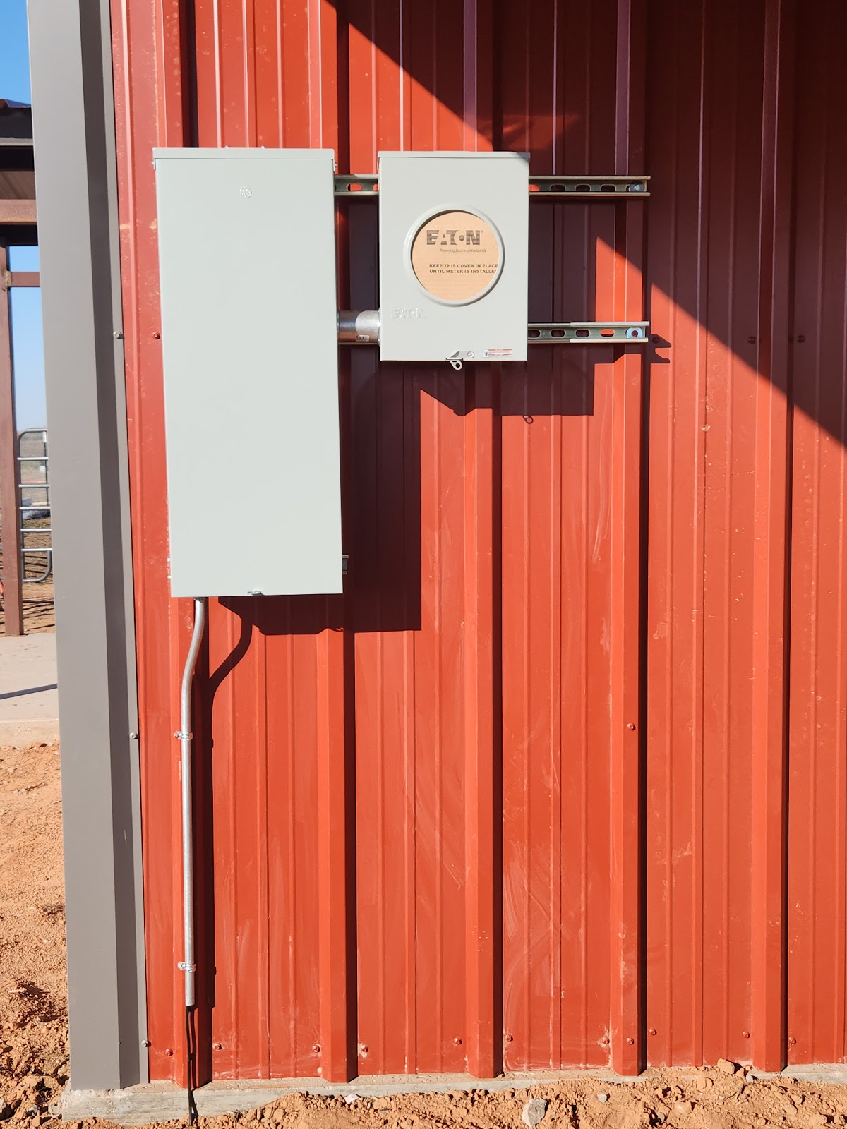 New panel and meter base installation